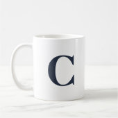 Mug LETTRE INITIALE Bleue Simple Minimale (Gauche)