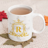 Mug Lettre initiale de la Couronne royale Nom du monog