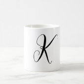 Mug Lettre initiale de monogramme Cadeau de mariage Fa (Centre)