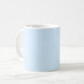 Mug Lettre initiale de monogramme moderne bleu clair o (Devant gauche)