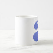Mug Lettre initiale de monogramme moderne en bleu lava (Centre)