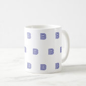 Mug Lettre initiale de monogramme motif simple moderne (Devant droit)