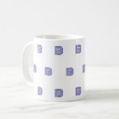 Mug Lettre initiale de monogramme motif simple moderne (Devant gauche)
