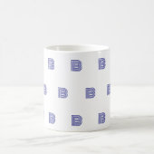 Mug Lettre initiale de monogramme motif simple moderne (Centre)