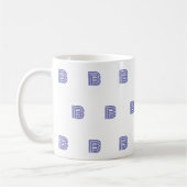 Mug Lettre initiale de monogramme motif simple moderne (Gauche)