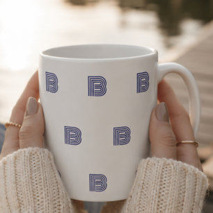 Mug Lettre initiale de monogramme motif simple moderne