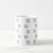 Mug Lettre initiale de monogramme motif simple moderne (Centre)