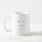 Mug Lettre initiale de monogramme rétro machine à écri (Gauche)