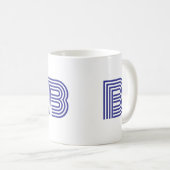 Mug Lettre initiale de monogramme simple minimal moder (Devant droit)