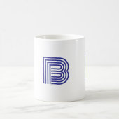 Mug Lettre initiale de monogramme simple minimal moder (Centre)