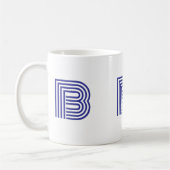 Mug Lettre initiale de monogramme simple minimal moder (Gauche)