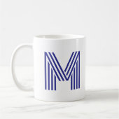 Mug Lettre initiale de monogramme simple minimal moder (Gauche)