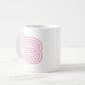 Mug Lettre initiale de monogramme simple minimal moder (Devant gauche)