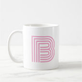Mug Lettre initiale de monogramme simple minimal moder (Gauche)