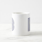Mug Lettre initiale de monogramme simple minimal moder (Centre)