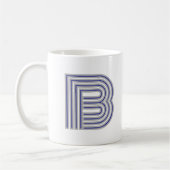 Mug Lettre initiale de monogramme simple minimal moder (Gauche)