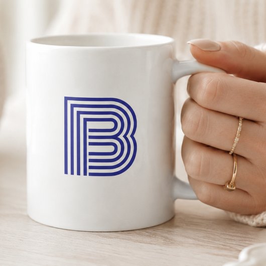 Mug Lettre initiale de monogramme simple minimal moder