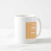 Mug Lettre initiale de monogramme simple minimal moder (Devant droit)