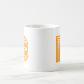 Mug Lettre initiale de monogramme simple minimal moder (Centre)