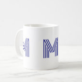Mug Lettre initiale de monogramme simple minimal moder (Devant gauche)