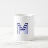 Mug Lettre initiale de monogramme simple minimal moder (Centre)