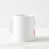 Mug Lettre initiale du Rose floral Monogramme Nom Coup (Devant gauche)