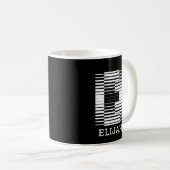 MUG LETTRE INITIALE E - NOM D'ALPHABET E (Devant droit)