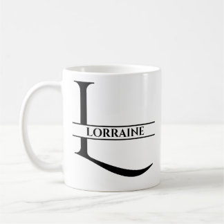 Mug Lettre initiale élégante personnalisée L