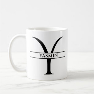 Mug Lettre initiale élégante personnalisée Y