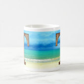 Mug Lettre initiale en bois T Beach Ocean Scene (Centre)
