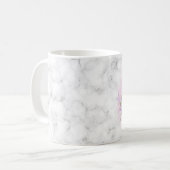 Mug Lettre initiale florale de couronne Monogramme Nom (Devant gauche)