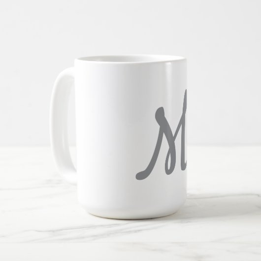 MUG LETTRE INITIALE GRECQUE CHIC MOYENNE (Devant gauche)