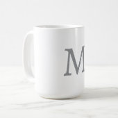 MUG LETTRE INITIALE GRECQUE CHIC MOYENNE (Devant gauche)