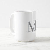MUG LETTRE INITIALE GRECQUE CHIC MOYENNE (Devant gauche)