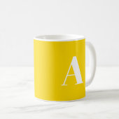 Mug LETTRE initiale jaune monogramme (Devant droit)
