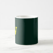 Mug LETTRE initiale jaune vif moderne (Centre)