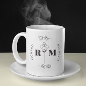 Mug LETTRE INITIALE MINIMALE Nom du monogramme Café co