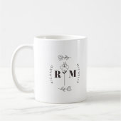 Mug LETTRE INITIALE MINIMALE Nom du monogramme Café co (Gauche)