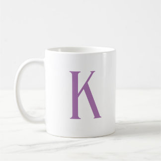 Mug Lettre initiale moderne Lavande Monogramme
