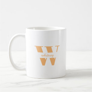 Mug Lettre initiale moderne Monogramme personnalisé