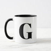 MUG LETTRE INITIALE MOMOGRAPHIQUE NOIR (Gauche)