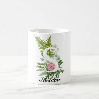 Mug LETTRE INITIALE MONÂTRE S | Nom personnalisé moder