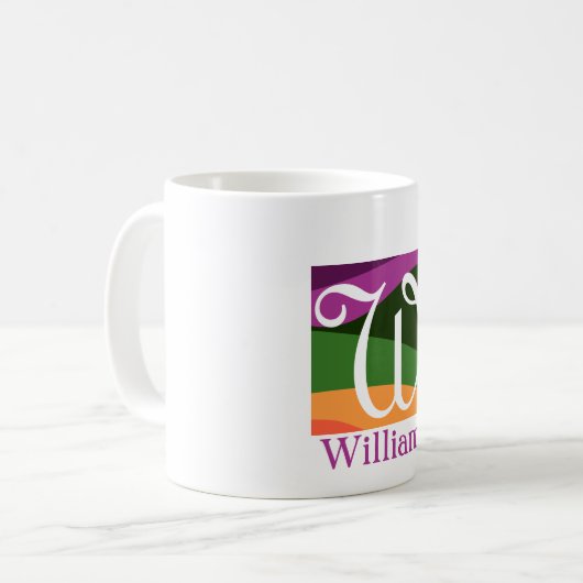 Mug Lettre initiale Monogramme (Devant gauche)