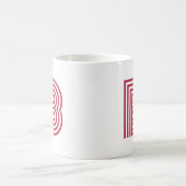 Mug Lettre Initiale Monogramme Moderne Design Simple (Centre)