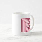 Mug Lettre Initiale Monogramme Moderne Élégante (Devant droit)