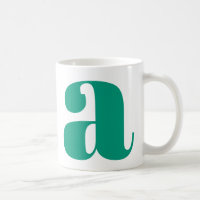 Lettre initiale Monogramme moderne en vert émeraud