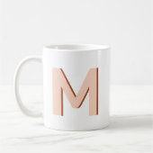 Mug Lettre initiale Monogramme Moderne Stylo Peach (Gauche)