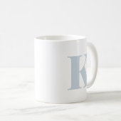 Mug Lettre initiale Monogramme Moderne tendance Bleu c (Devant droit)