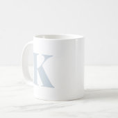 Mug Lettre initiale Monogramme Moderne tendance Bleu c (Devant gauche)