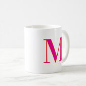 Mug Lettre initiale Monogramme Moderne Tendance Rose (Devant droit)